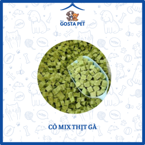 Gà viên sấy cỏ mix thịt gà