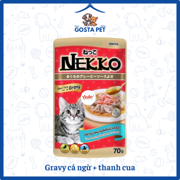 Pate nekko Gravy cá ngừ + thanh cua