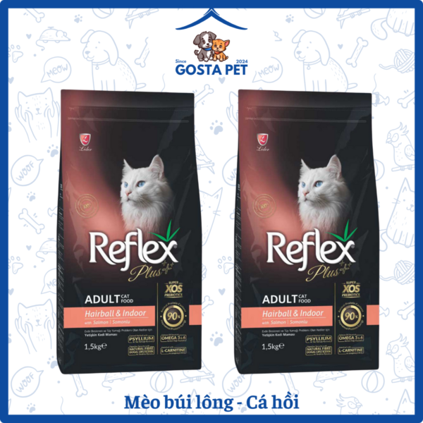 Hạt Reflex Plus Mèo Búi Lông Cá Hồi