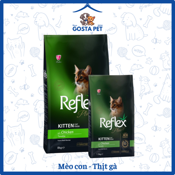 Hạt Reflex Plus Mèo Con Thịt Gà