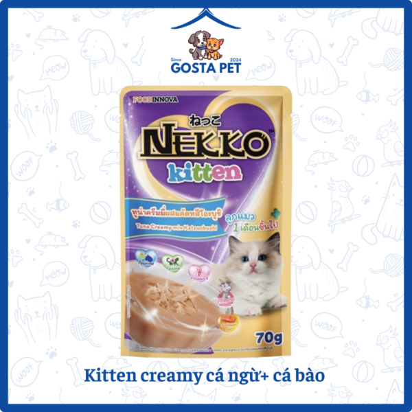 Pate Nekko Kitten creamy cá ngừ + cá bào