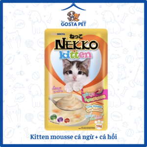 Pate Nekko Kitten mousse cá ngừ + cá hồi