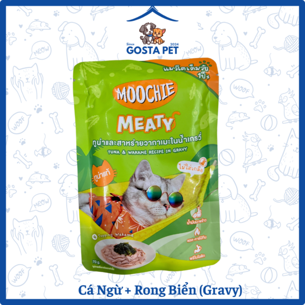 Pate Moochie 70g Cá Ngừ Rong Biển Gravy