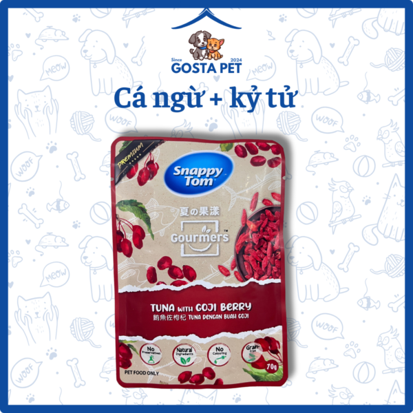 Pate Snappy Tom 70g Cá Ngừ + Kỷ Tử