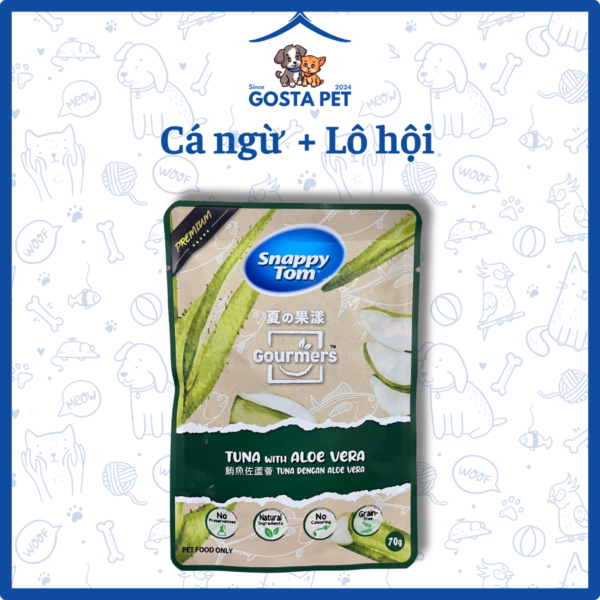 Pate Snappy Tom 70g Cá Ngừ + Lô Hội