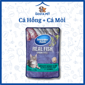 Pate Snappy Tom 85g Cá Hồng + Cá Mòi